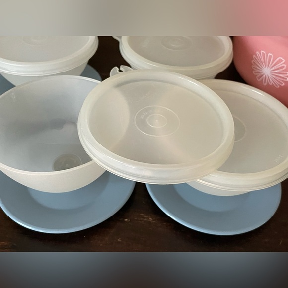 Vintage Tupperware Blue Parfait Pudding Dessert Cups❤️ - Picture 9 of 13